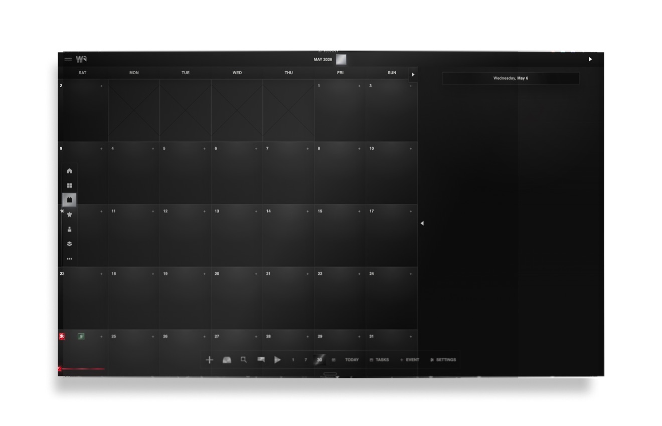 Planner and calendar surface preview